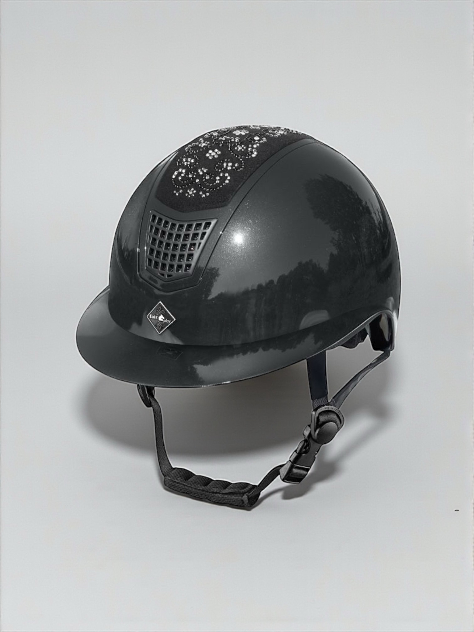 Шлем Quantinum Chic Wide Visor Shiny Black. Fair Play 2