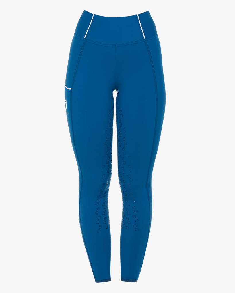 Бриджи леггинсы Classic Slim Fit Blue Coral, полная силиконовая лея. Equestro 2
