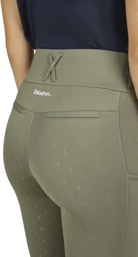 Бриджи леггинсы Flex Dusty Olive Sports 25, полная силиконовая лея. Eskadron 3