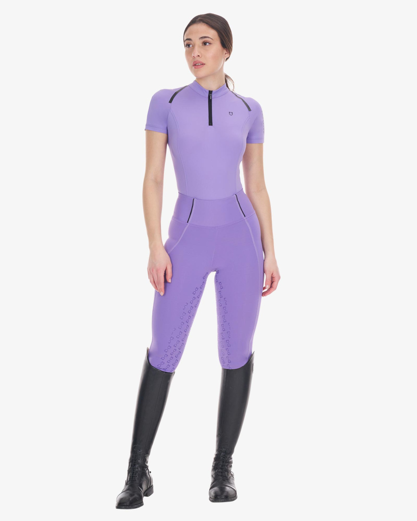 Бриджи леггинсы Classic Slim Fit Dahlia Purple, полная силиконовая лея. Equestro 6
