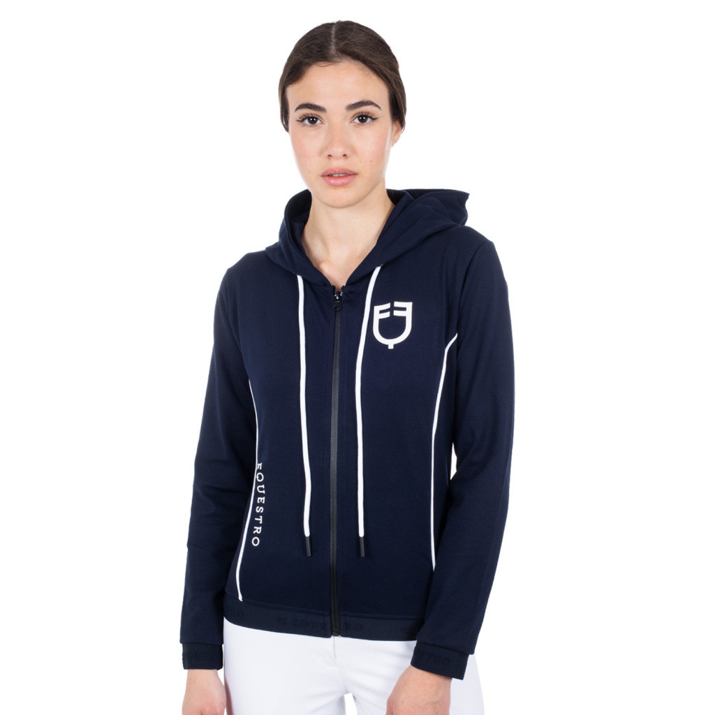 Толстовка с капюшоном Interlock Navy Blazer. Equestro