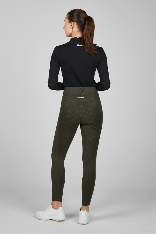 Бриджи леггинсы Flex Deep Green Dynamic 25, полная силиконовая лея. Eskadron 5