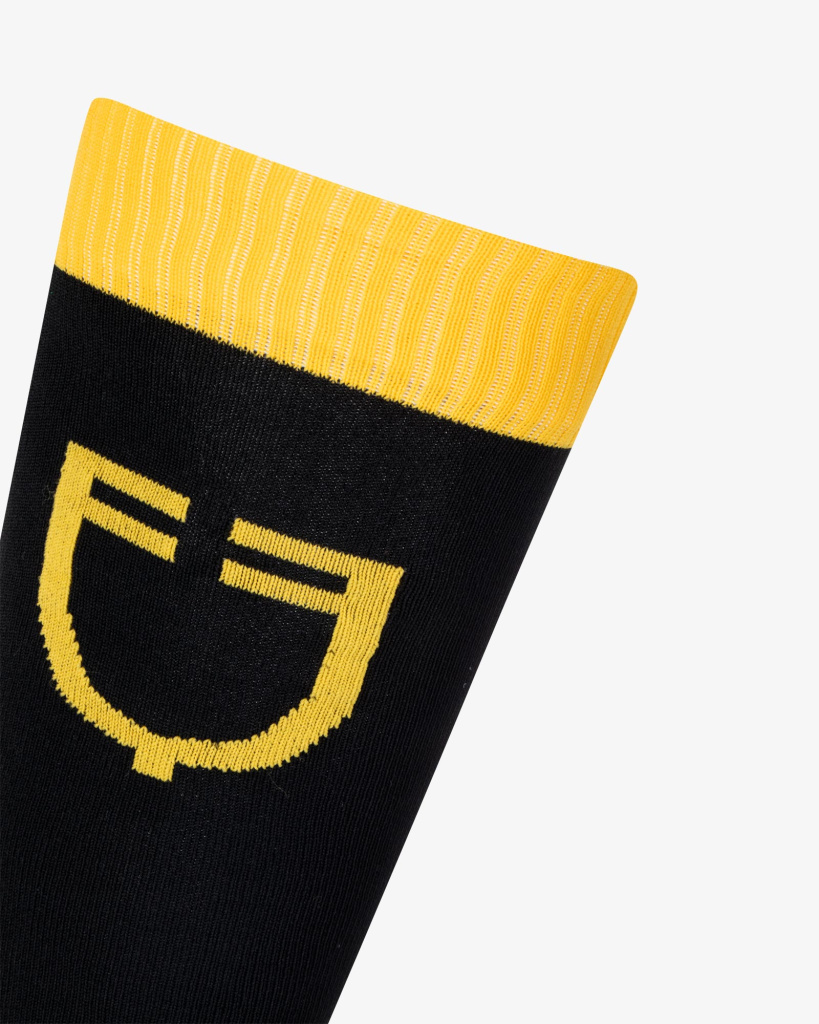 Гольфы Contrasting Logo Black/Yellow. Equestro 3