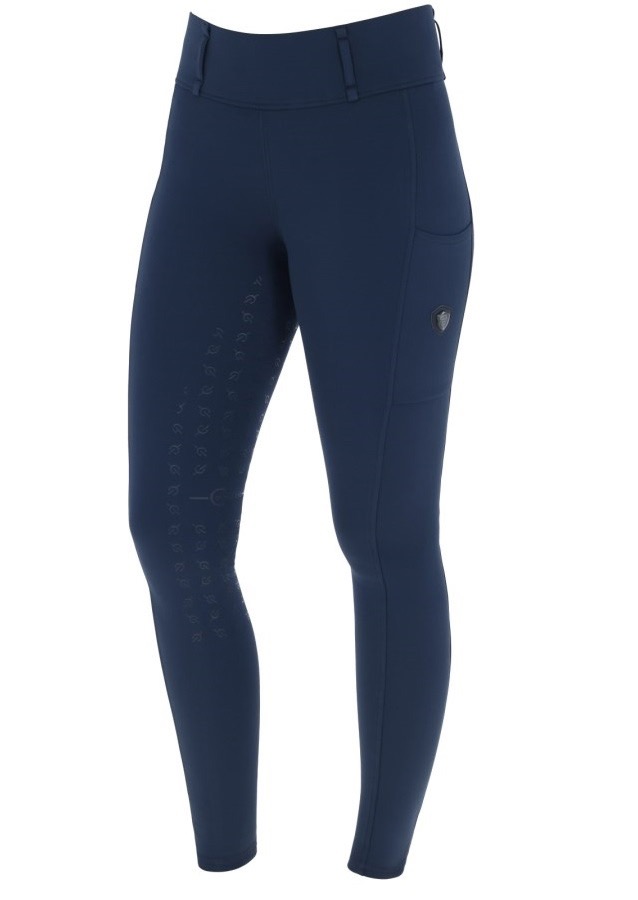 Бриджи леггинсы зимние Dark Navy, полная силиконовая лея. Covalliero