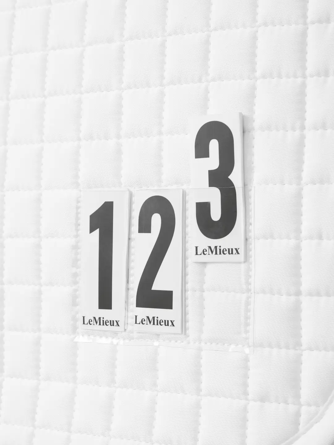 Вальтрап конкурный Cotton CС Competition Square White, с номерами. LeMieux 2