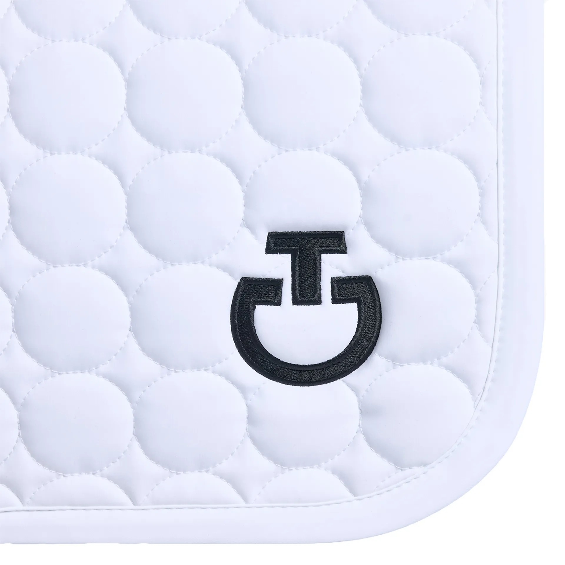 Вальтрап выездковый In Quilted Cotton Fabric White. Cavalleria Toscana 3