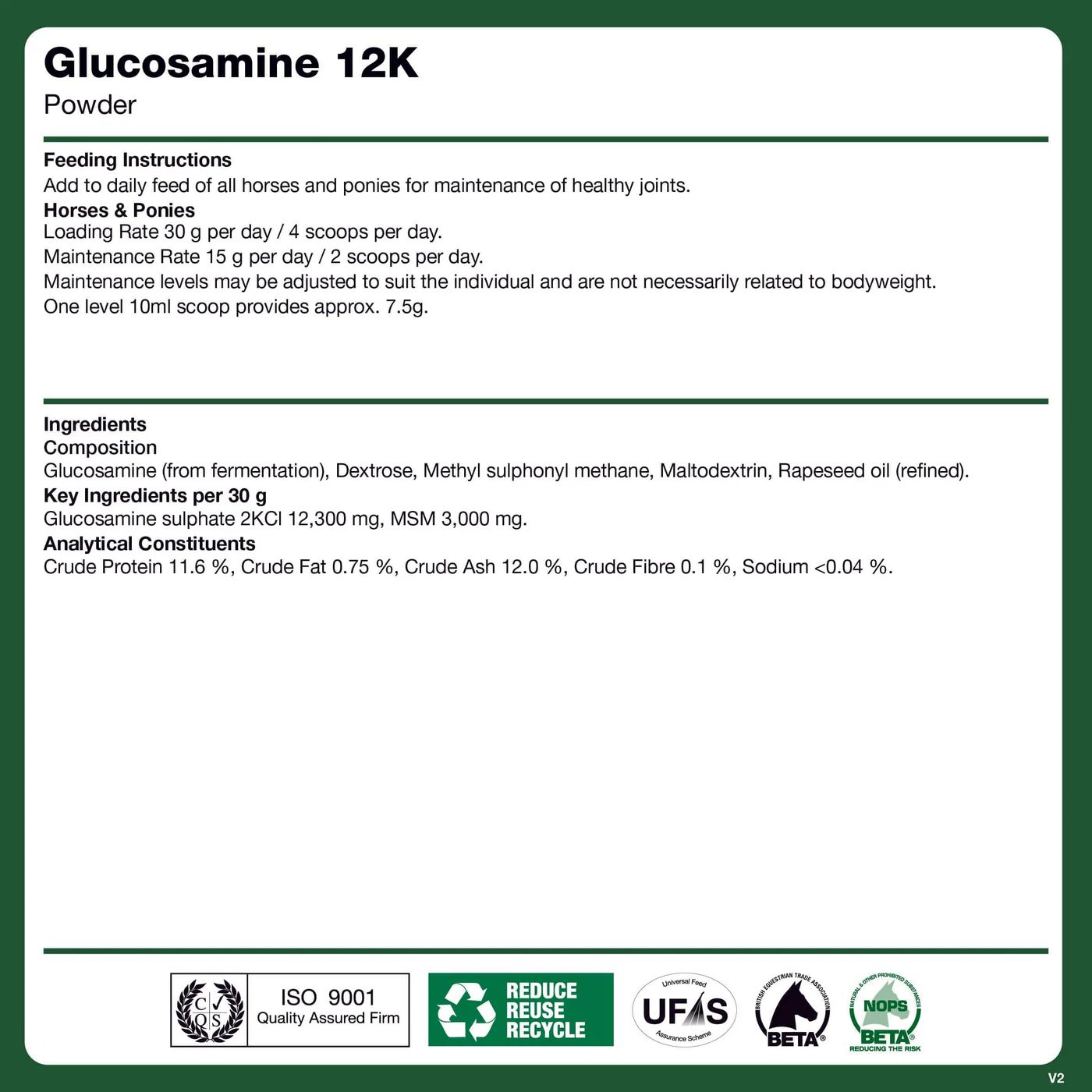 Подкормка для суставов и связок Glucosamine 12,000 + MSM, 900 гр. NAF 2