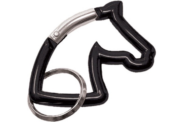Брелок-карабин Horse Head Black. Happy Ross