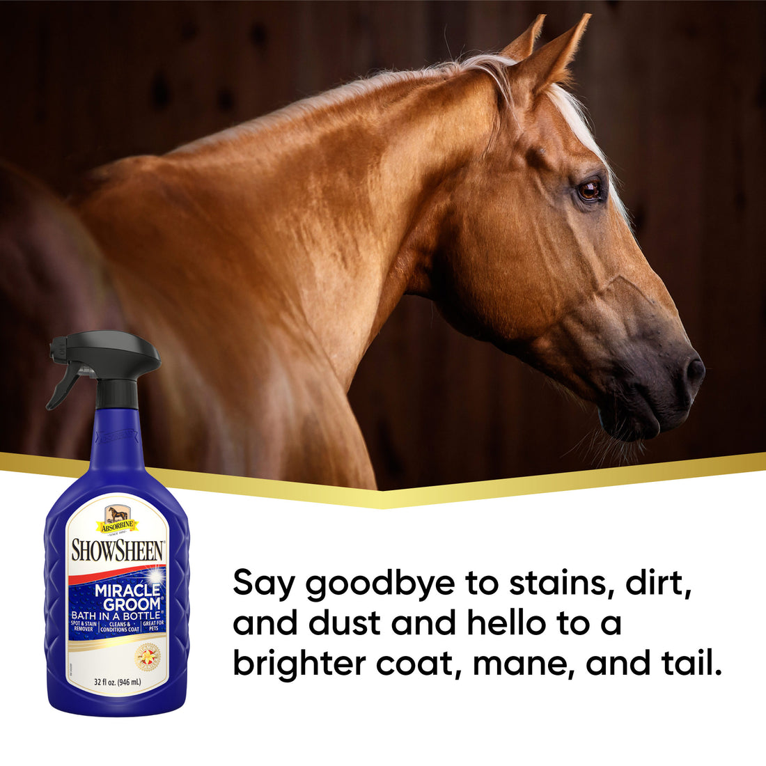 Кондиционер 5в1 Showsheen Miracle Groom, 946 мл. Absorbine 3