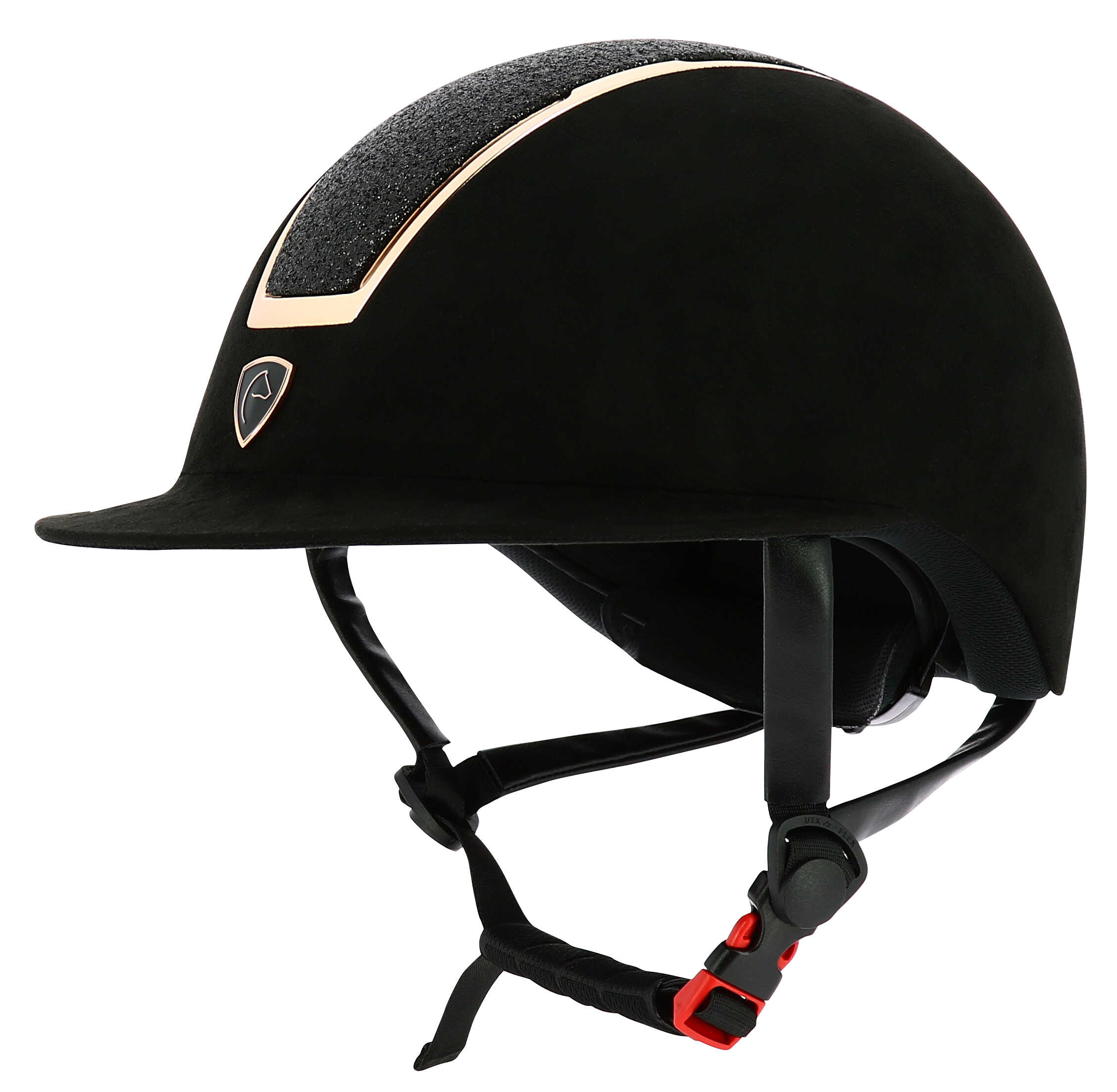 Шлем Glint Lamé Black/Golden Pink. Equitheme