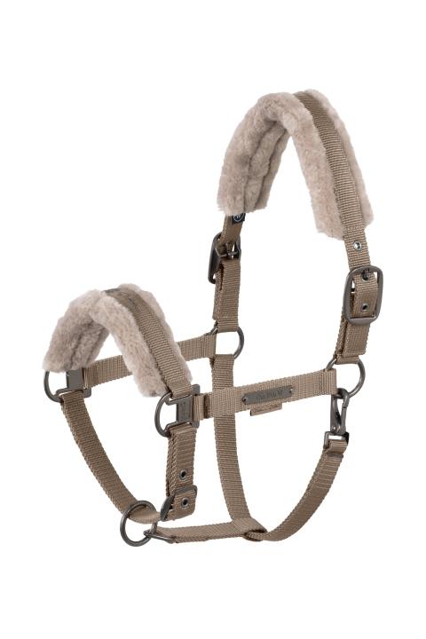 Недоуздок Double Pin Faux Fur Smoky Taupe Platinum 25. Eskadron