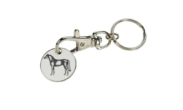 Брелок для ключей с монетой "Horse and Horse Shoe"
