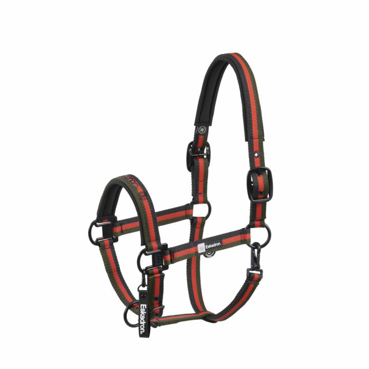 Недоуздок Double Pin Black/Green/Red Dynamic 25. Eskadron