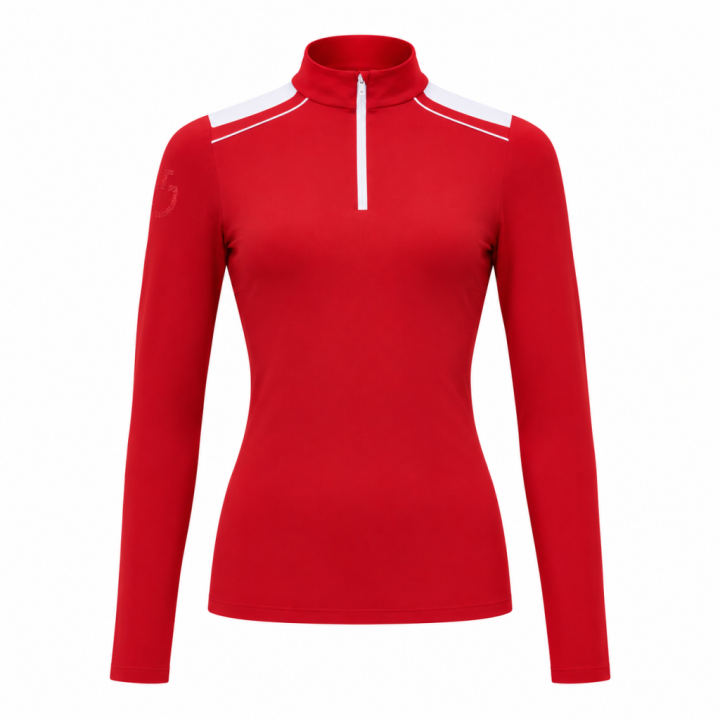 Лонгслив Jersey Zip Polo Red. Cavalleria Toscana