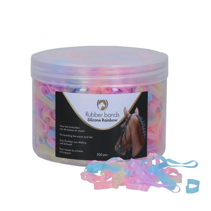 Резинки силиконовые для гривы и хвоста Rainbow, 500 шт. Excellent