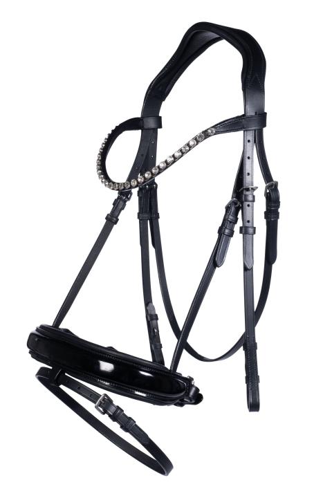 Уздечка трензельная Fleur Black. HKM