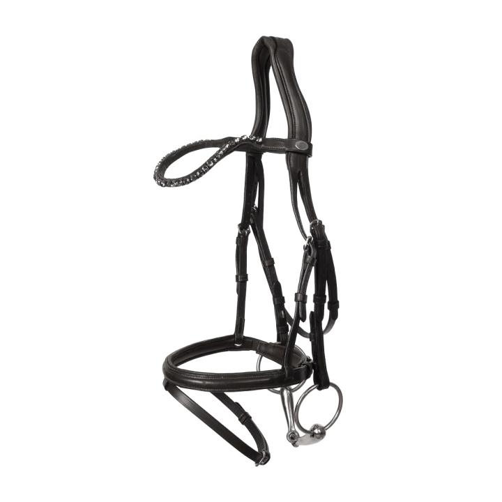 Уздечка трензельная Flash Soft Leather SO Black. Dy'on