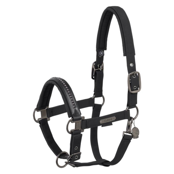 Недоуздок Softshell Pearls Double Pin Platinum 25 Black. Eskadron