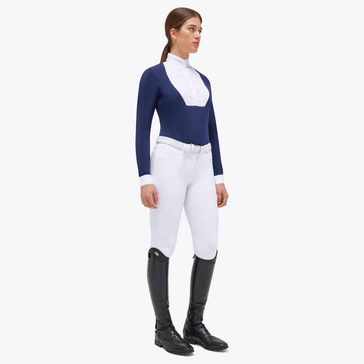 Рубашка турнирная с длинным рукавом Folded Collar Royal Blue. Cavalleria Toscana