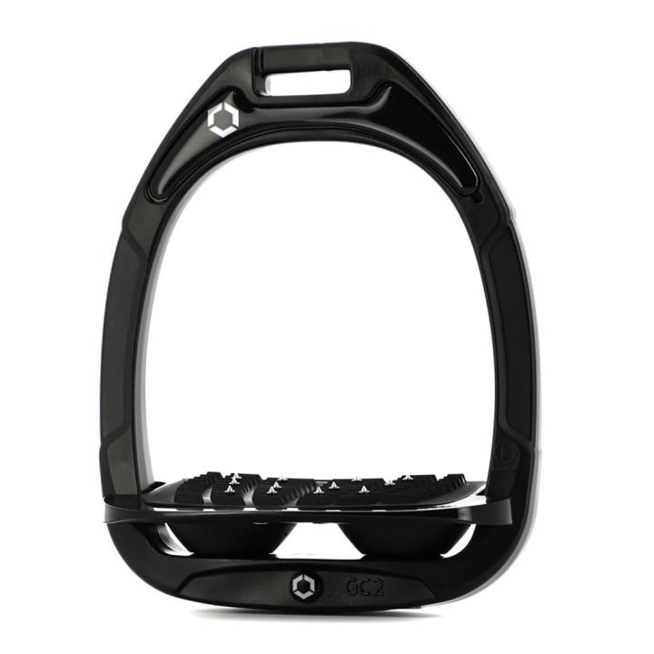 Стремена амортизирующие Green Composite Black, платформа с наклоном. Flex-On
