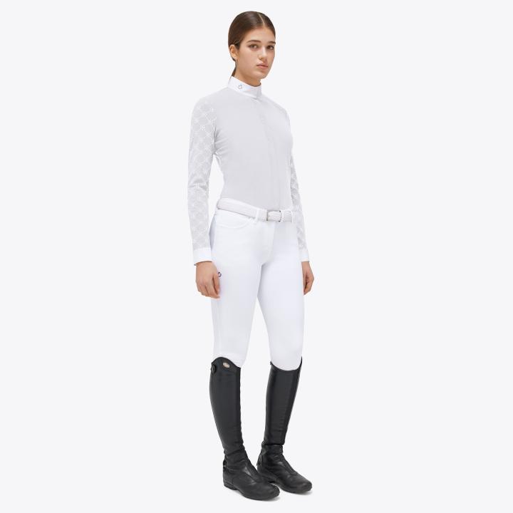 Рубашка турнирная с длинным рукавом Mini Orbit Pearl Grey. Cavalleria Toscana