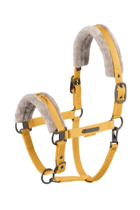 Недоуздок Double Pin Faux Fur Golden Yellow Platinum 25. Eskadron