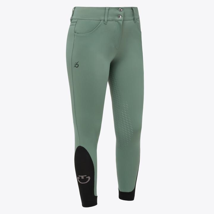 Бриджи High Rise Emerald Grey, полная силиконовая лея. Cavalleria Toscana