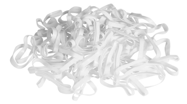 Резинки для гривы силиконовые White, 500 шт. Kerbl