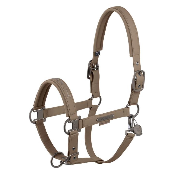 Недоуздок Faux Leather Double Pin Smoky Taupe Platinum 25. Eskadron