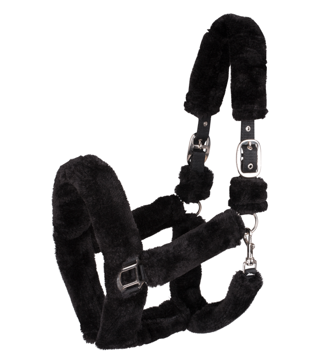 Недоуздок с мехом Cozy Black. Waldhausen