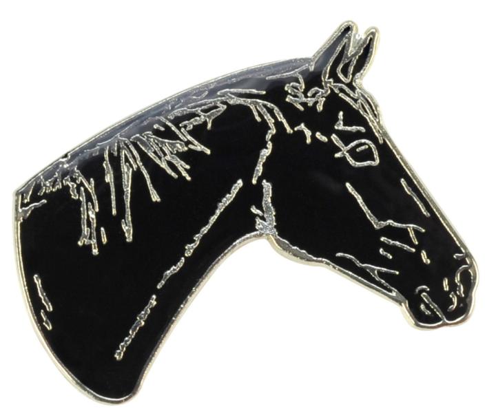 Значок Horse Head Black. Happy Ross