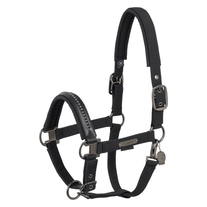Недоуздок Softshell Pearls Double Pin Platinum 25 Black. Eskadron