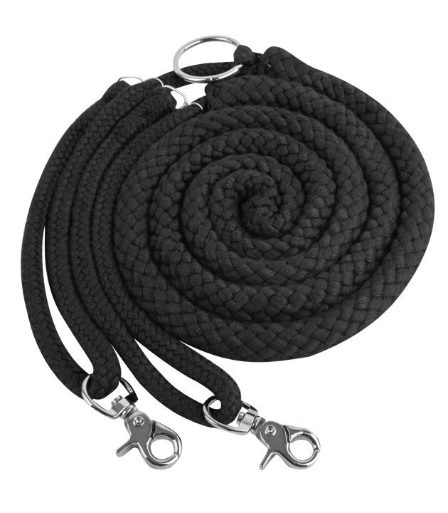 Лонжа мягкая, регулируемая с кольцом Black. Waldhausen