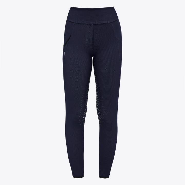 Бриджи леггинсы Jersey Mesh Royal Blue, полная силиконовая лея. Cavalleria Toscana