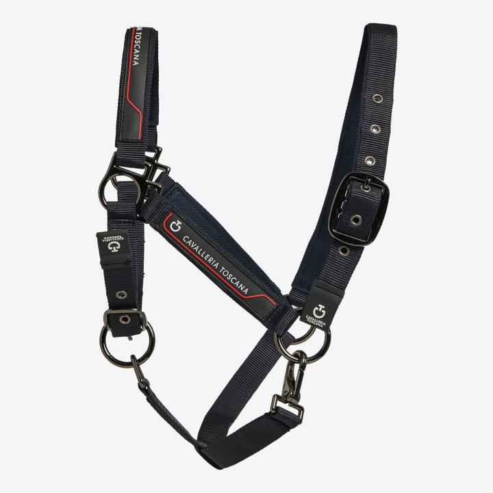 Недоуздок с чомбуром Halter with Lead Rope Navy. Cavalleria Toscana
