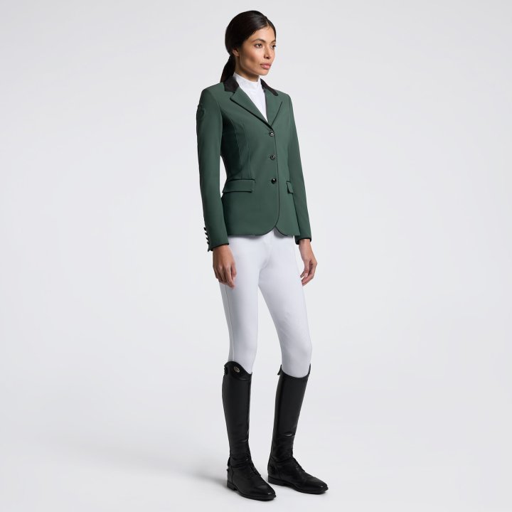 Редингот With Alcantara Collar and Buttons Jungle Green. Cavalleria Toscana