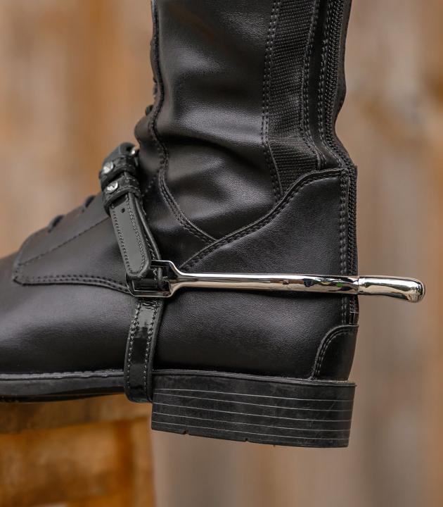 Тренчики лаковые Black/Silver, кожа. Waldhausen